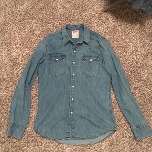 Levis denim  button down shirt
